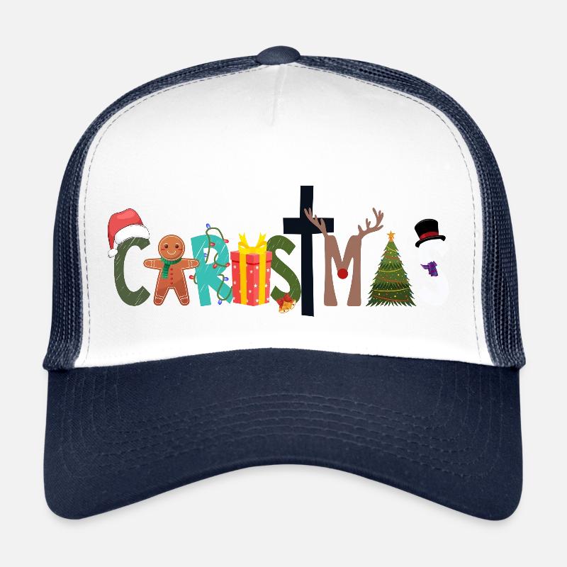 Ugly Christmas - Trucker Cap - Weiß/Navy