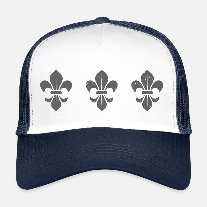 Fleur De Lys / gris foncé Casquette trucker 