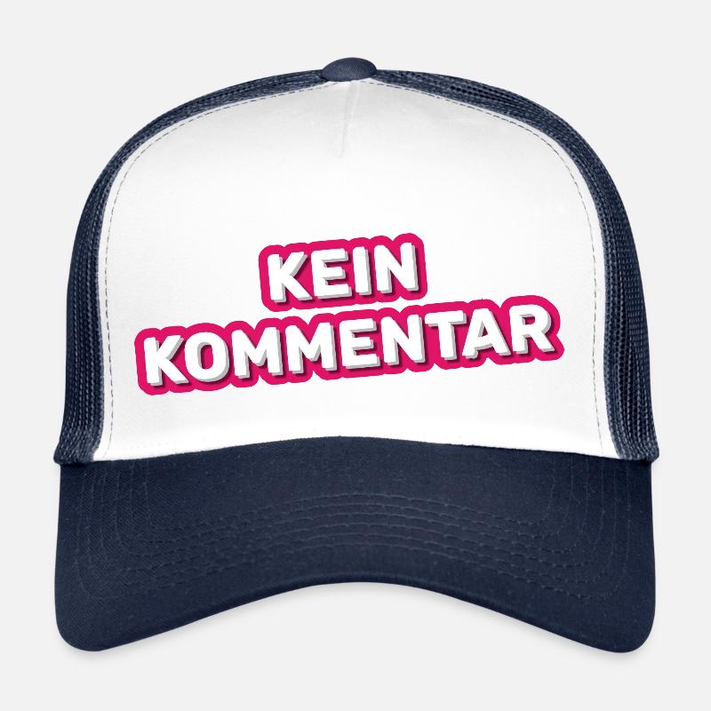 kein Kommentar - Trucker Cap - Weiß/Navy