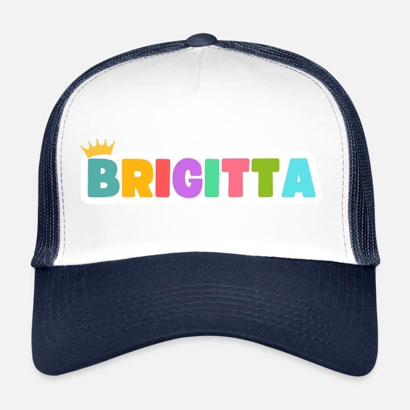 Brigitta! Customizable - Trucker Cap - white/navy