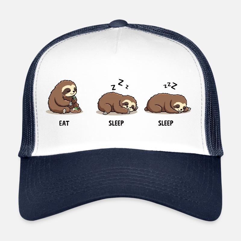 Sloth Eat Sleep Sleep Trucker Cap