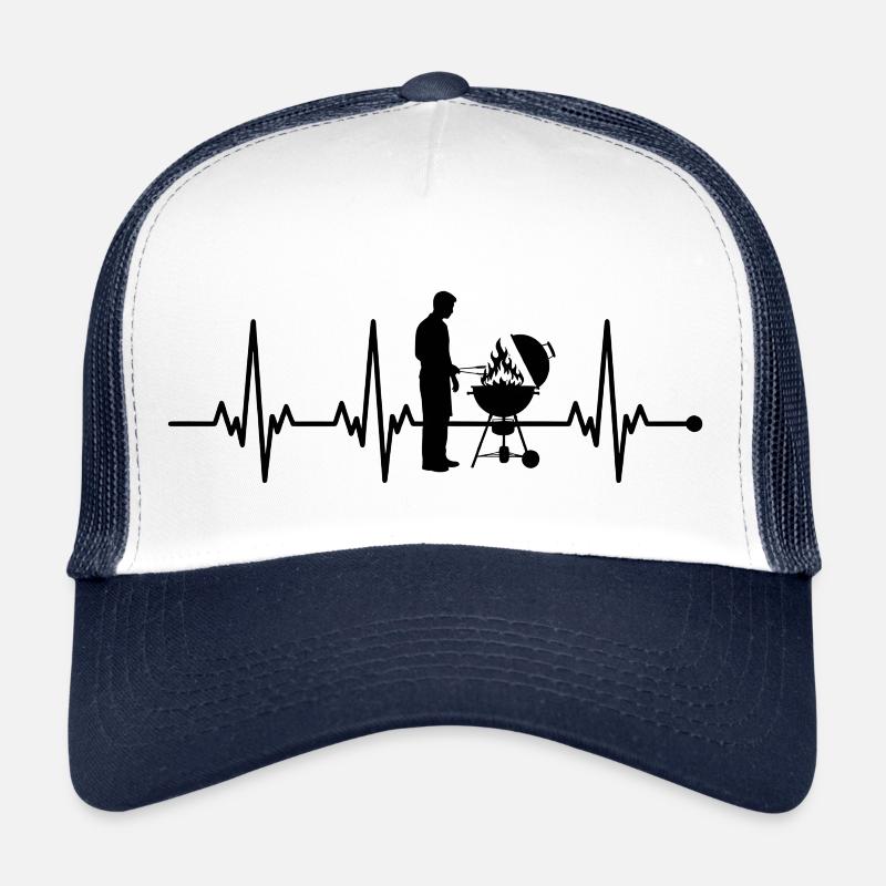 BBQ BBQ - Casquette trucker  - blanc/marine
