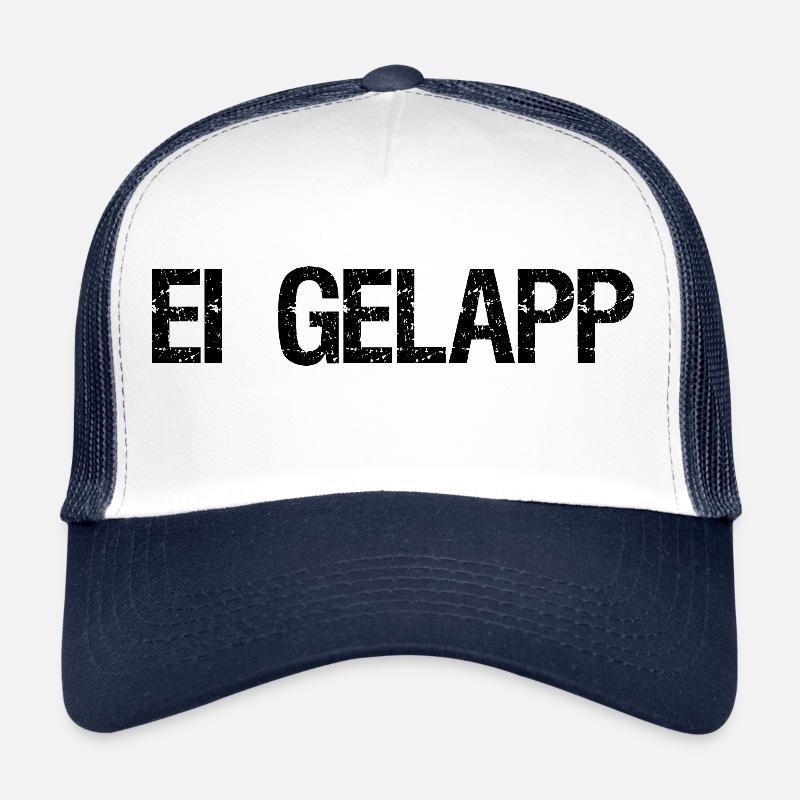 Erzgebirge Ei Gelapp - Trucker Cap - Weiß/Navy