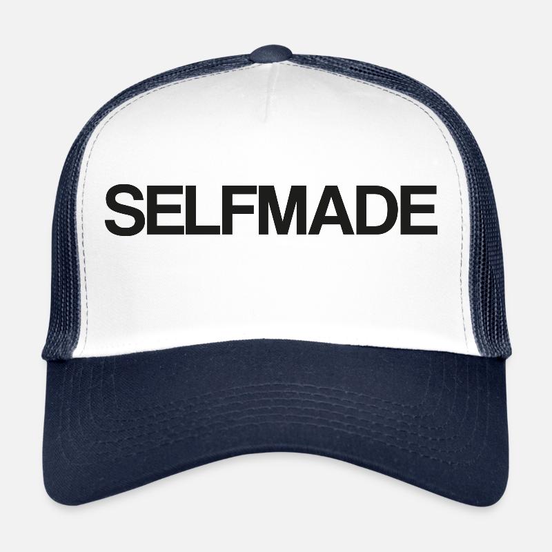 Selfmade, motivation, dark print Trucker Cap