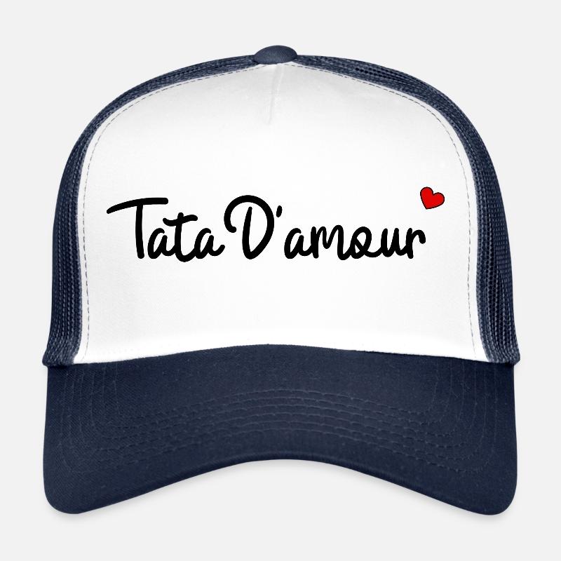 Tata d'amour - Casquette trucker  - blanc/marine