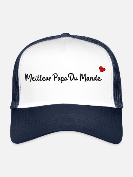 Meilleur papa du monde - Casquette trucker - blanc/marine