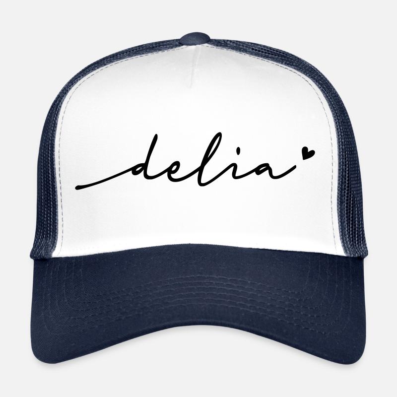 Nom cursif de Delia Casquette trucker 