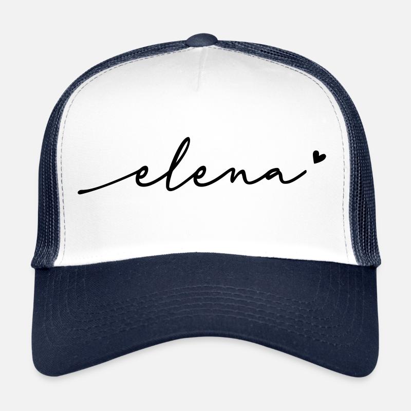 Nom cursif d’Elena Casquette trucker 
