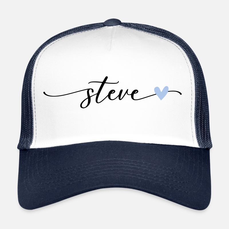 Steve Name Calligraphy Font Trucker Cap