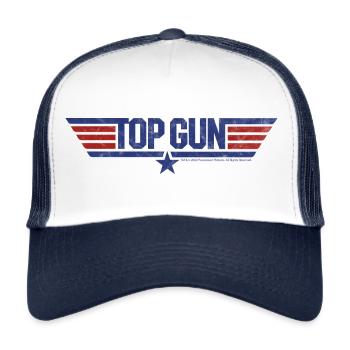 Top Gun Logo - Trucker Cap - white/navy - Front