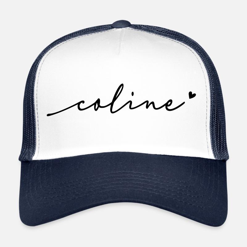Coline Cursive Name Trucker Cap