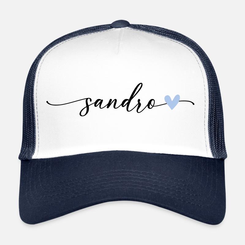 Sandro Name Kalligrafie Schrift Trucker Cap