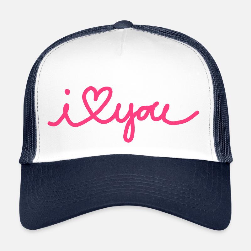 Ich liebe dich - Trucker Cap - white/navy