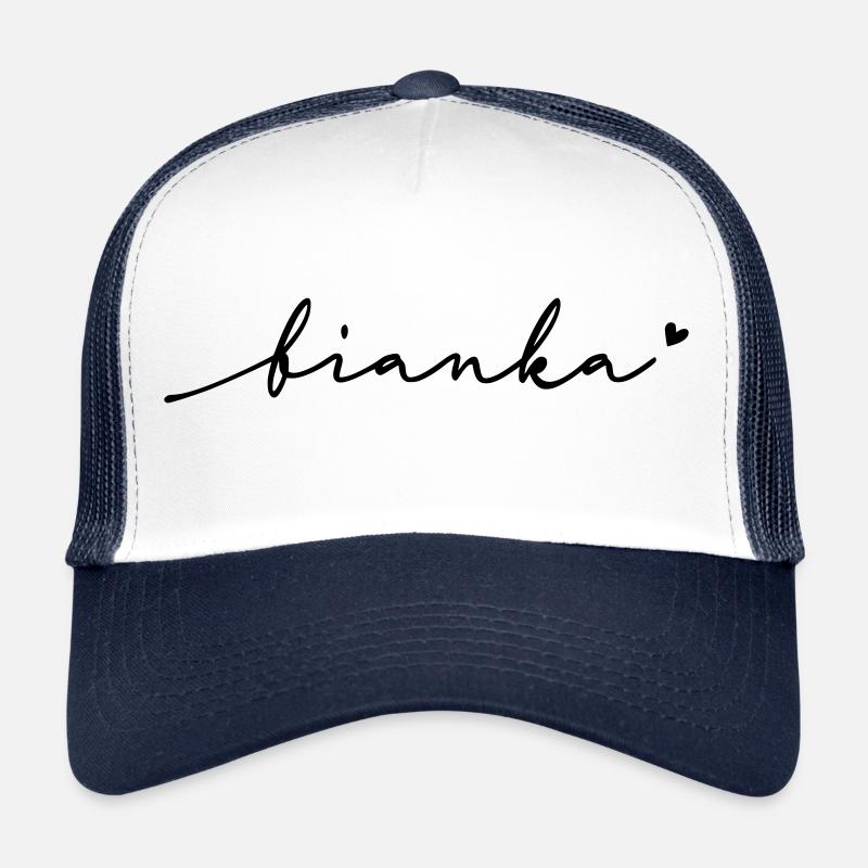 Bianka Cursive Name Trucker Cap