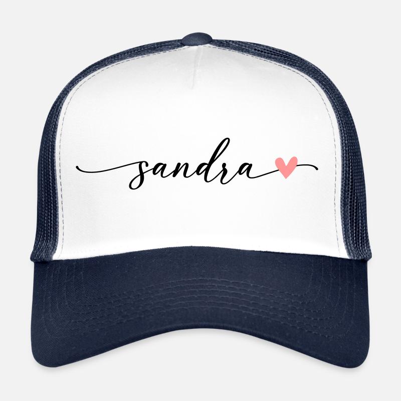 Sandra Name Kalligrafie Schrift Trucker Cap