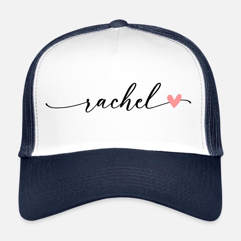 Police de calligraphie nom de Rachel Casquette trucker 