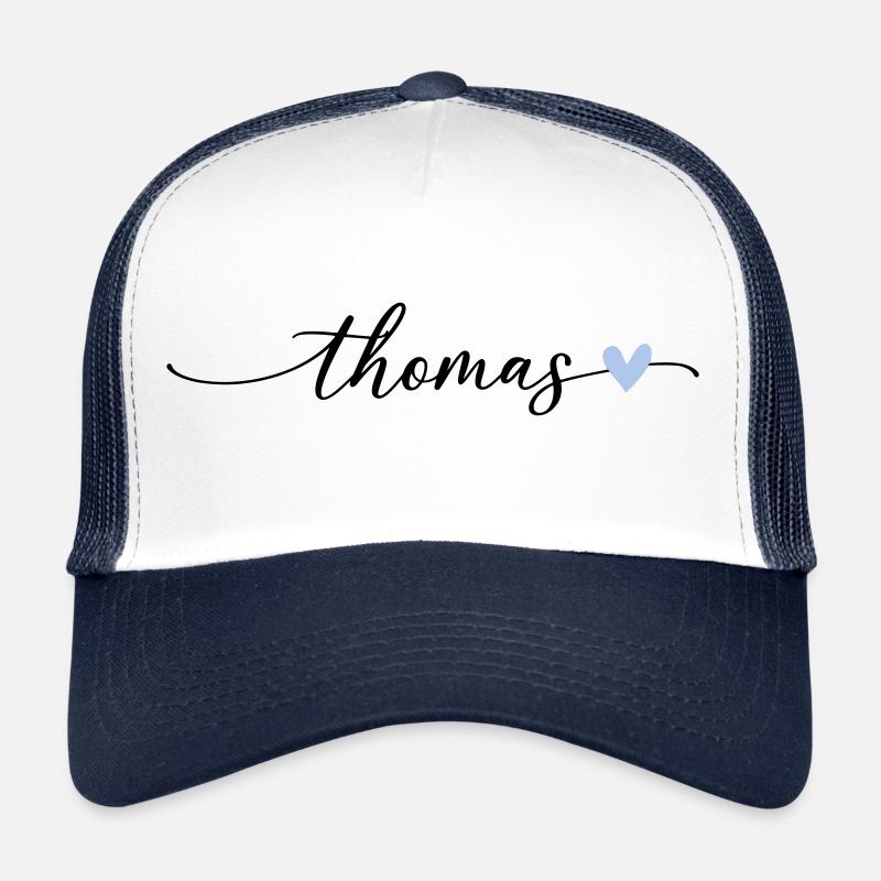 Thomas Nom Calligraphie Police Casquette trucker 