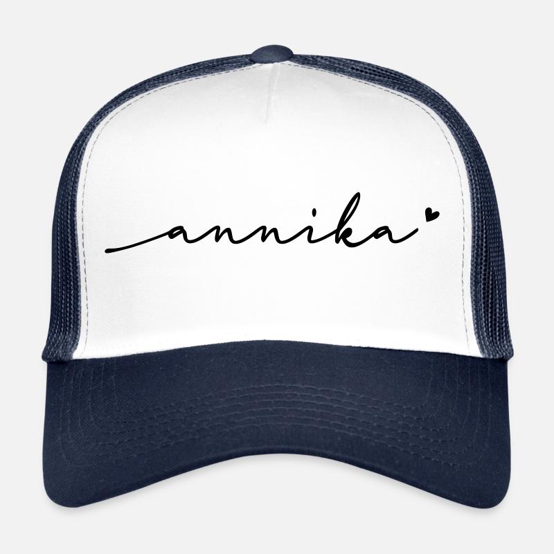 Nom cursif d’Annika Casquette trucker 