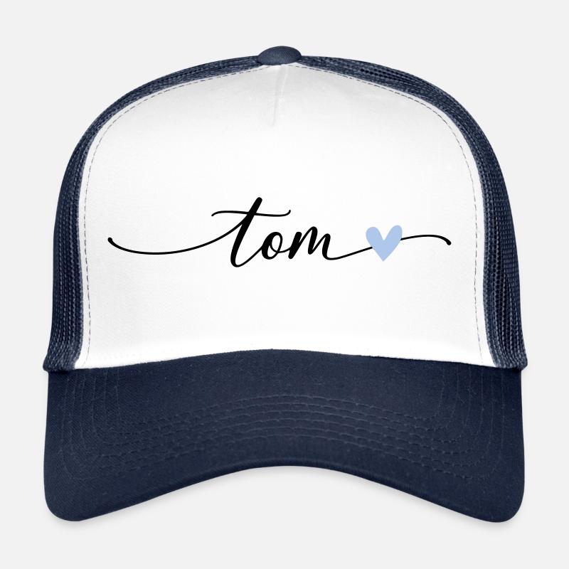 Tom Name Calligraphie Police Casquette trucker 