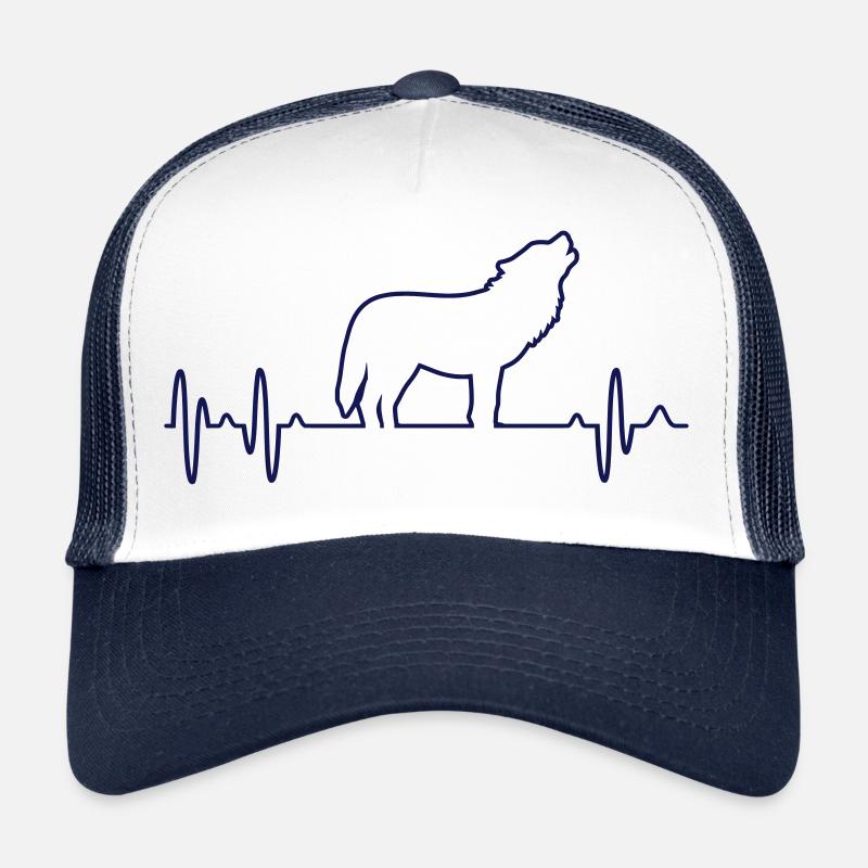 Wolf vektor - Trucker Cap - Weiß/Navy