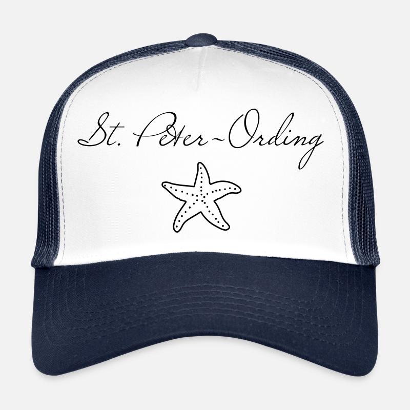 St. Peter-Ording starfish - Trucker Cap - white/navy
