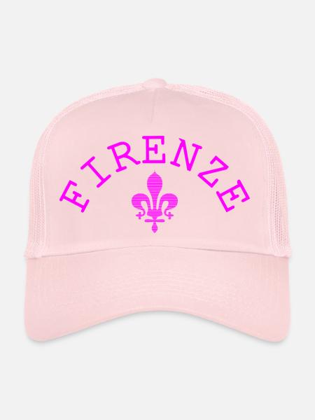 Florence, written design and lily, gift idea - Trucker Cap - pale pink - Front