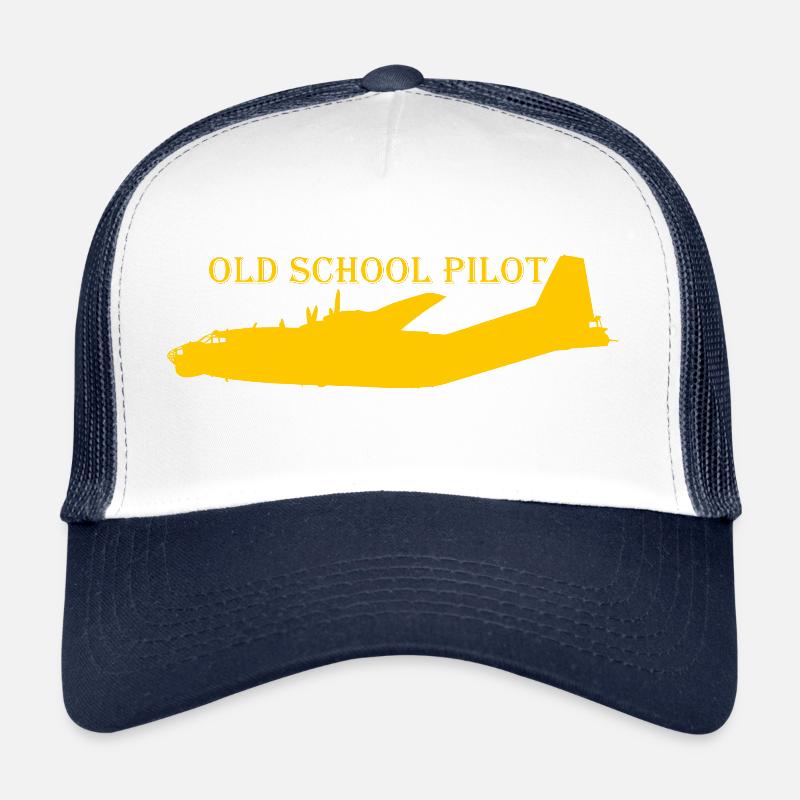 old school pilot An-12 - Trucker Cap - Weiß/Navy