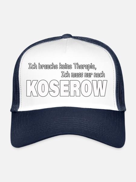Therapy KOSEROW - Trucker Cap - white/navy - Front