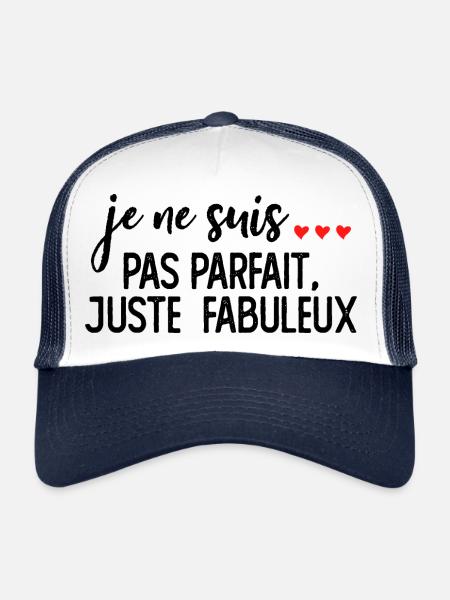 Pas Parfait mais Fabuleux 2 - Casquette trucker  - blanc/marine - Devant
