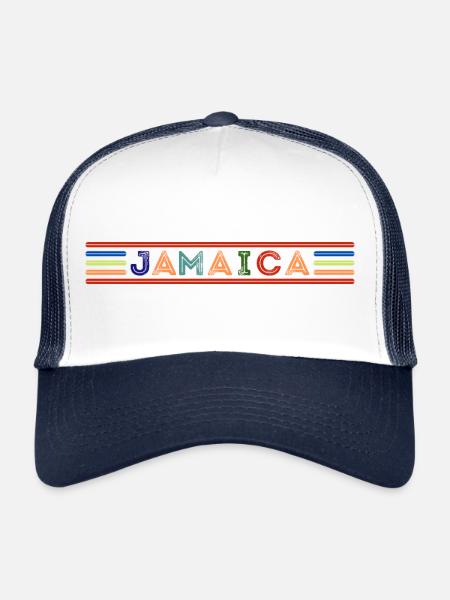 JAMAICA - Casquette trucker  - blanc/marine - Devant