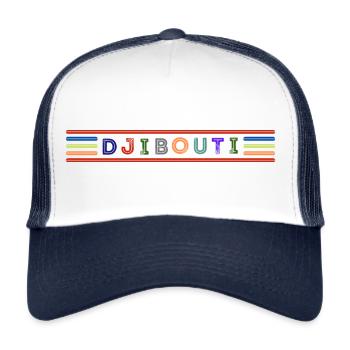 DJIBOUTI - Casquette trucker  - blanc/marine - Devant