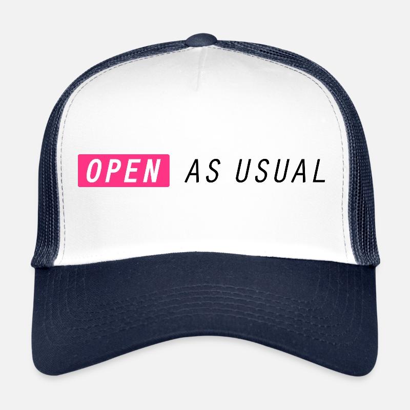 Ouvert comme d'habitude ! Casquette trucker 