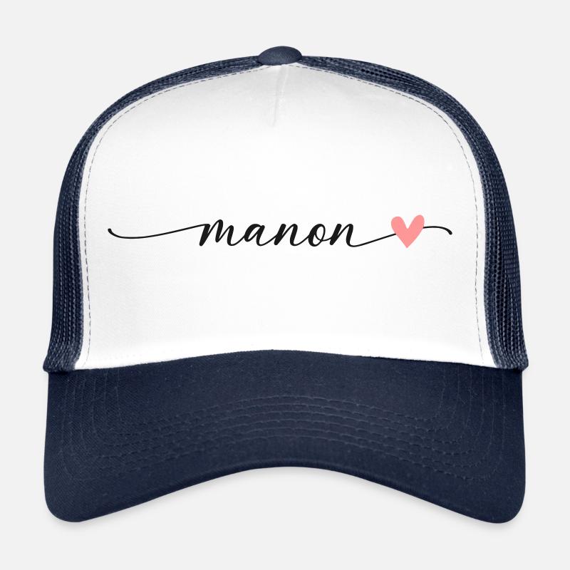 Police de calligraphie du nom de Manon Casquette trucker 