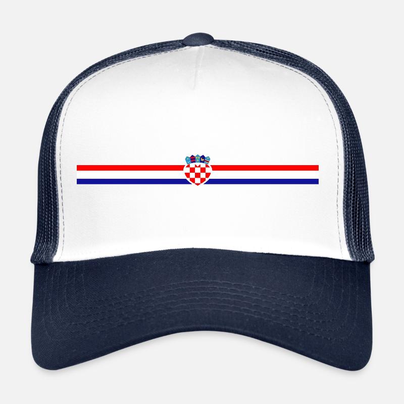 Croatie drapeau ligne coeur décor Casquette trucker 