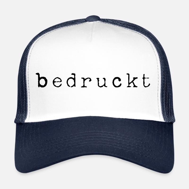 imprimé noir Casquette trucker 