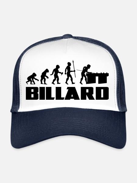 Billard Billard Billard Evolution Snooker - Casquette trucker  - blanc/marine - Devant
