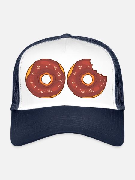 Donuts Confiserie Cookie Tart Cake Pies - Trucker Cap - white/navy - Front