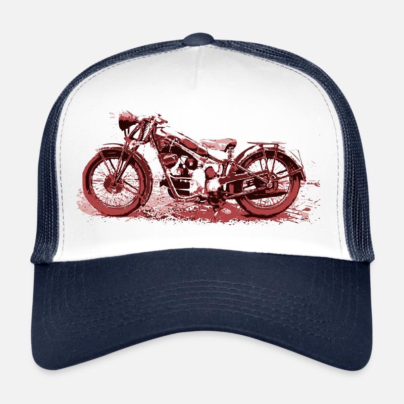 Moto Guzzi - Casquette trucker  - blanc/marine