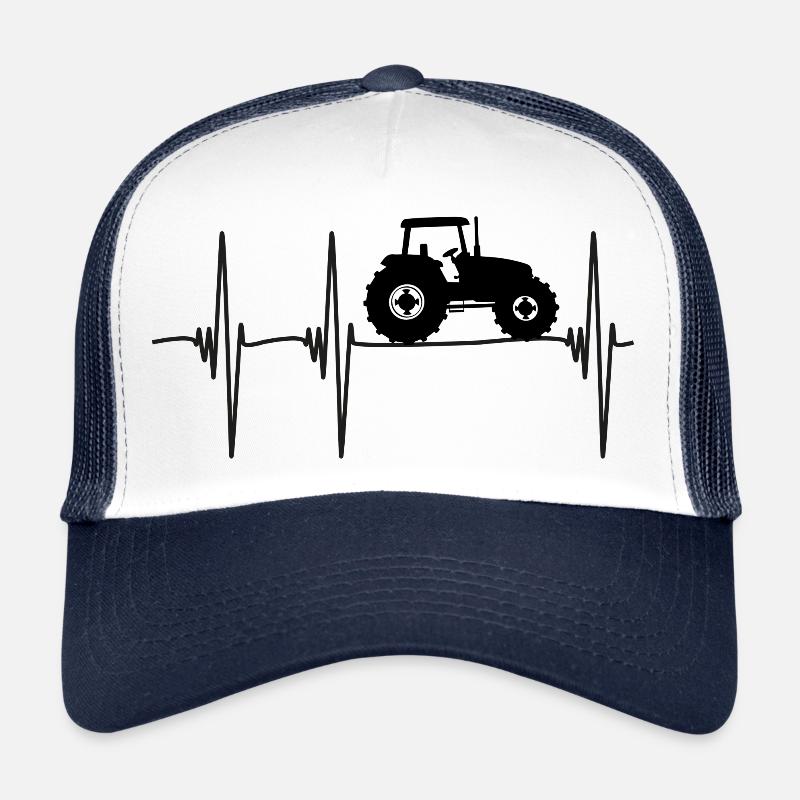 impulsion du tracteur - Casquette trucker  - blanc/marine