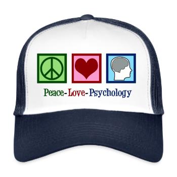 Friedensliebes-Psychologie - Trucker Cap - Weiß/Navy - Vorne