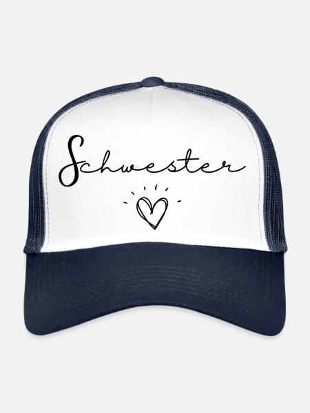 schwester - Trucker Cap - white/navy - Front