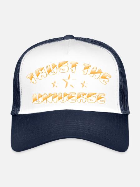 Trust the universe Galaxies lover Stardust - Trucker Cap - white/navy - Front