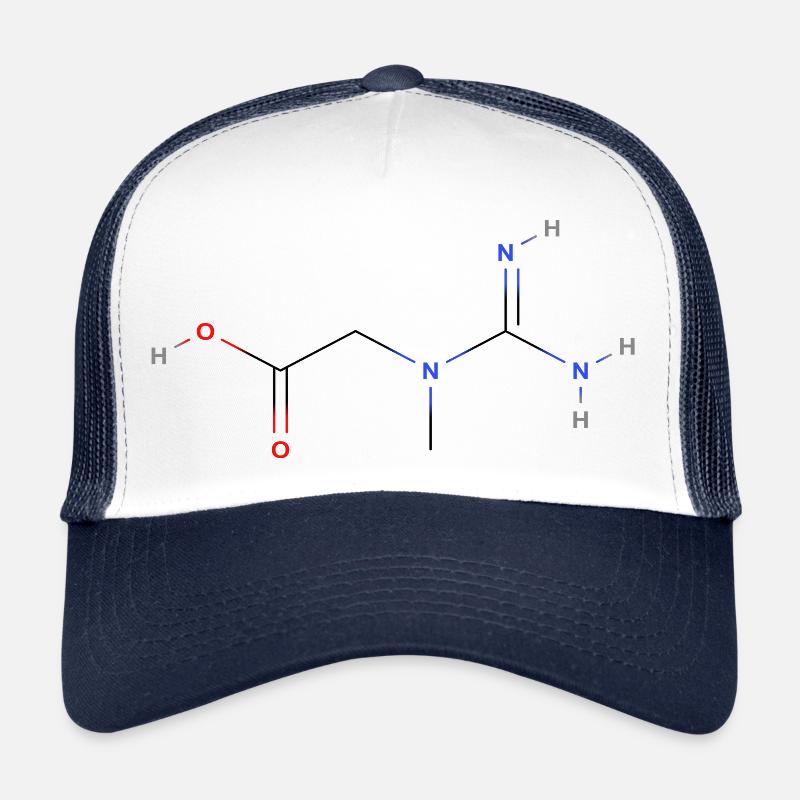Kreatin Molekül - Farbige Strukturformel Trucker Cap