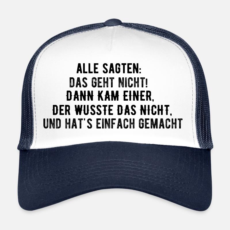 Das geht nicht - oder doch? - Trucker Cap - Weiß/Navy