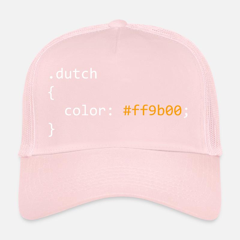 Couleur orange néerlandaise Casquette trucker 