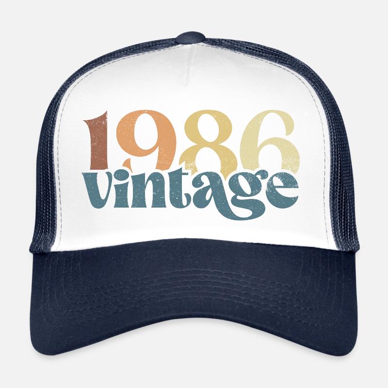 Vintage 1986 - Trucker Cap - Weiß/Navy