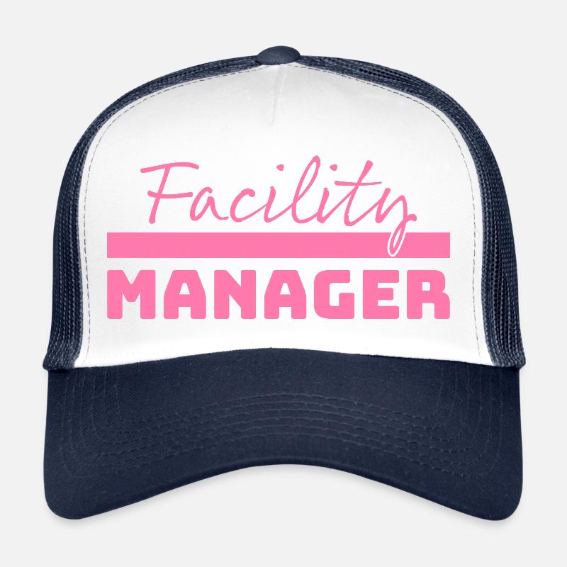 Tshirt Facility Manager rosa - Trucker Cap - Weiß/Navy