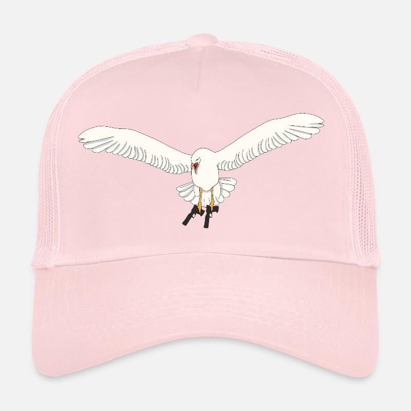 Mouette avec des fusils Casquette trucker 
