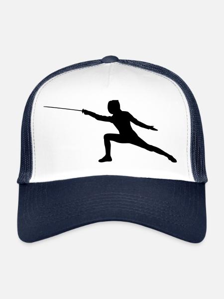 clôture - Casquette trucker  - blanc/marine - Devant