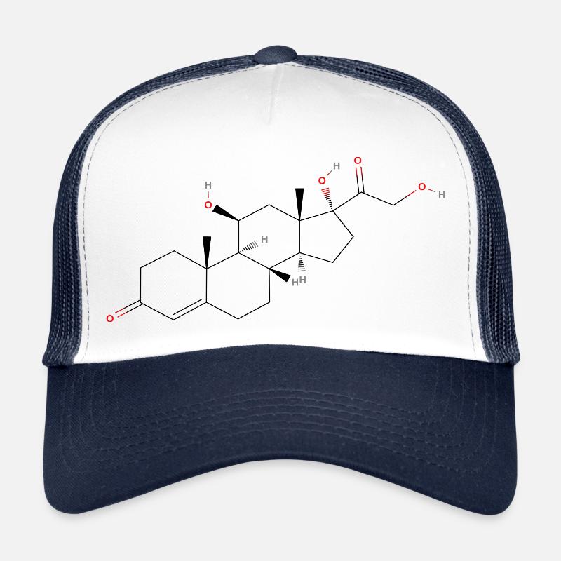 Cortisol Molekül - Farbige Strukturformel Trucker Cap